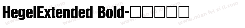 HegelExtended Bold字体转换